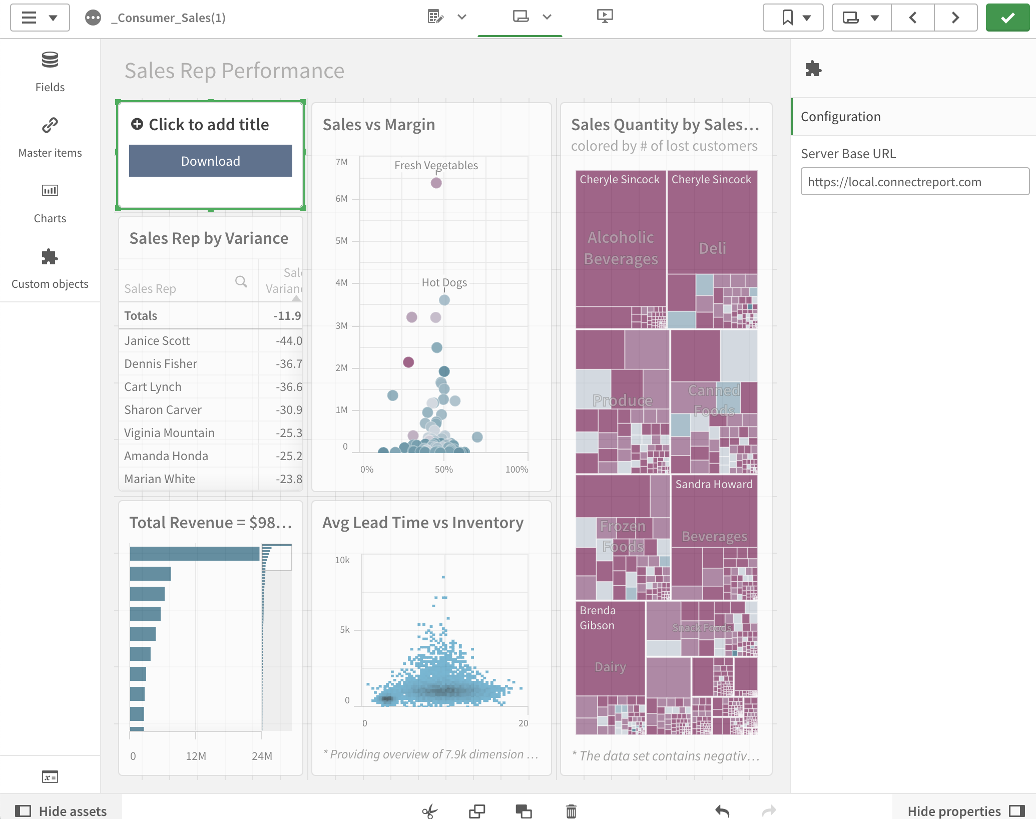 Qlik Download Sheet Extension